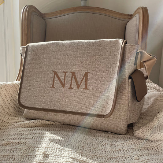 Personalised Canvas Stroller Buggy Nappy Organiser Baby Bag
