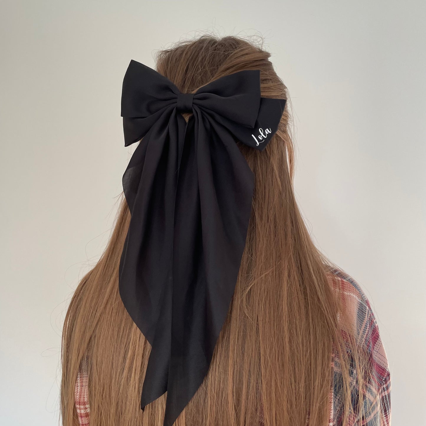 Personalised Long Initial Monogram Hair Bow