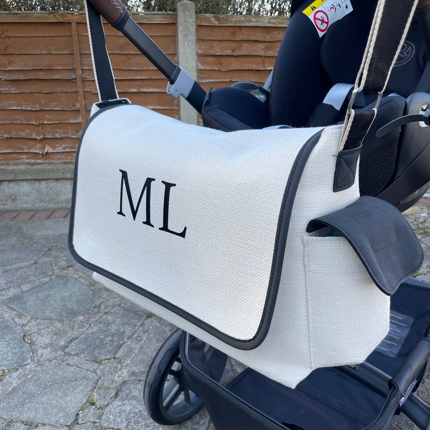 Personalised Canvas Stroller Buggy Nappy Organiser Baby Bag