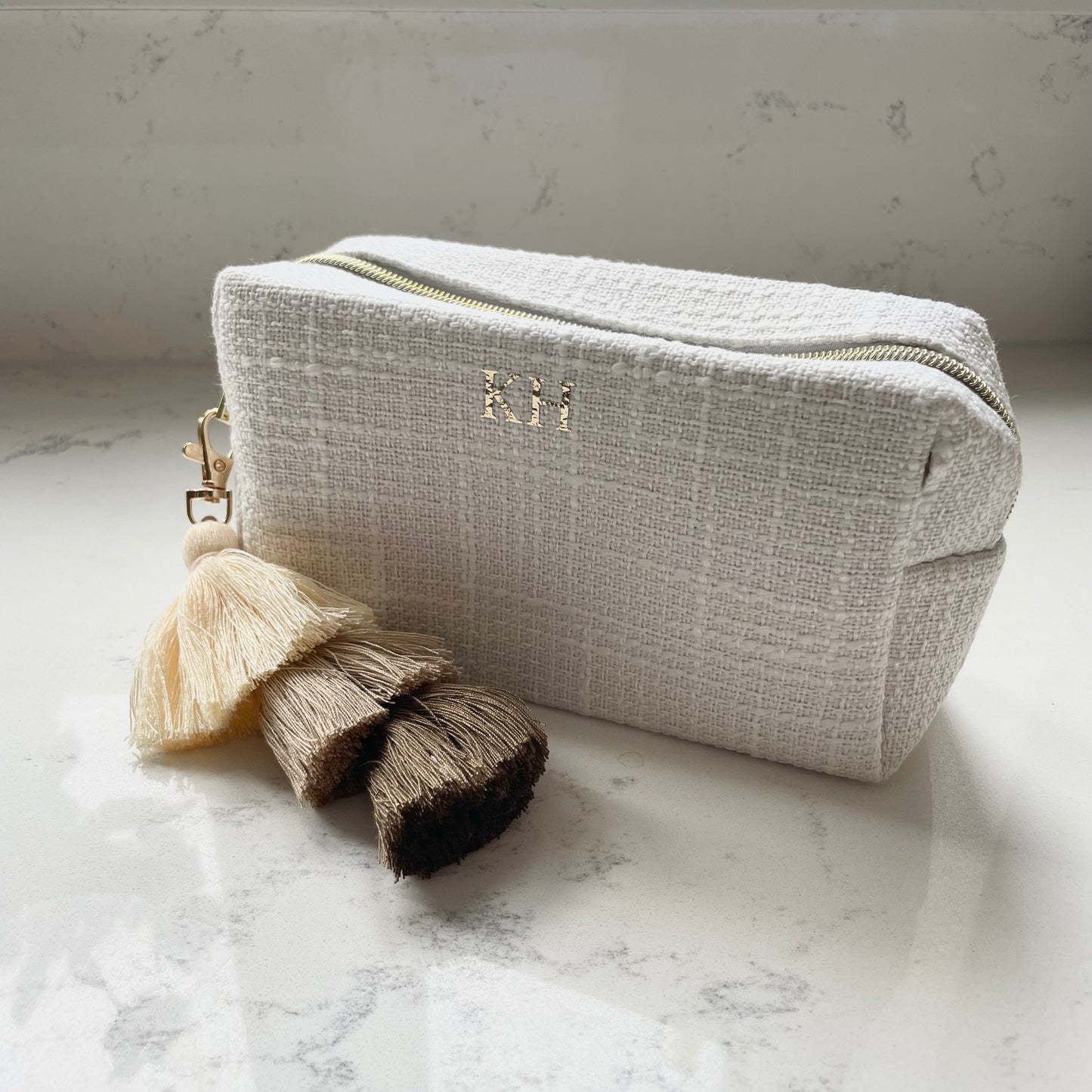 Personalised Boucle Makeup Cosmetic Bag Pencil Case