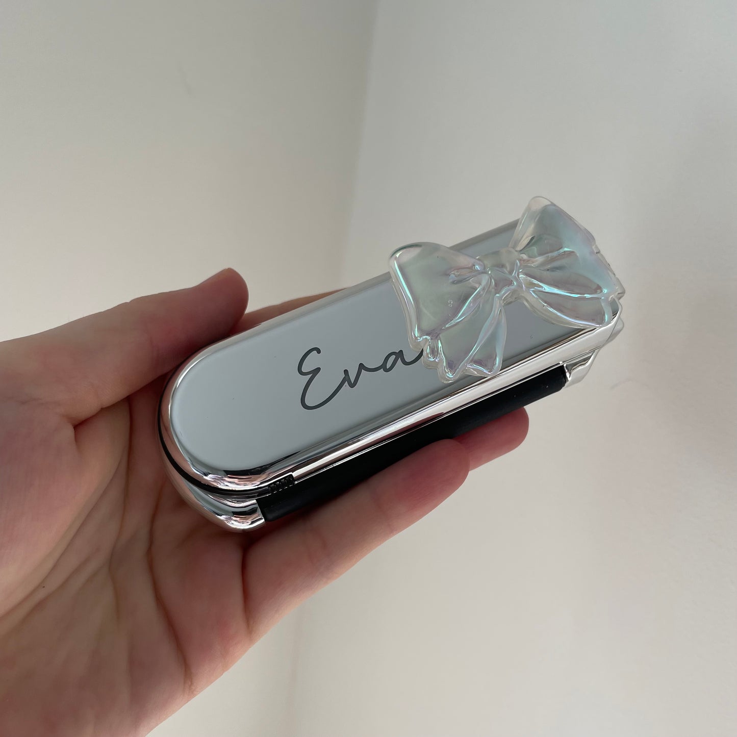 Personalised Bow Pocket Hair brush