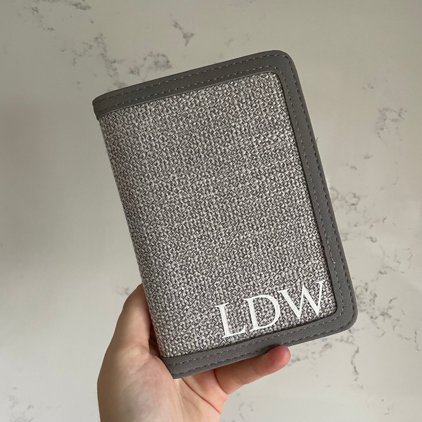 Personalised Canvas Initial Passport Cover