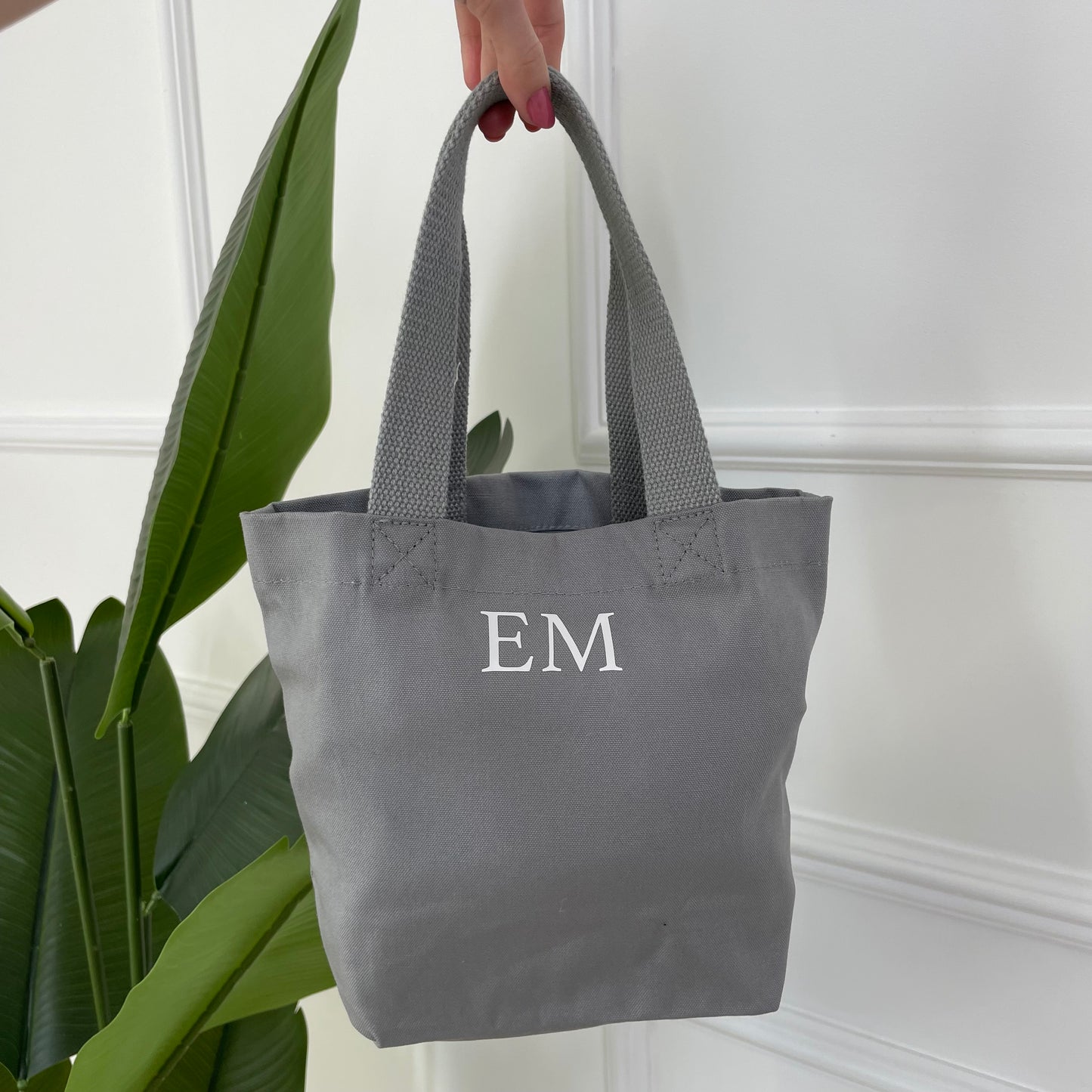 Personalised Mini Canvas Tote Lunch Hand Bag