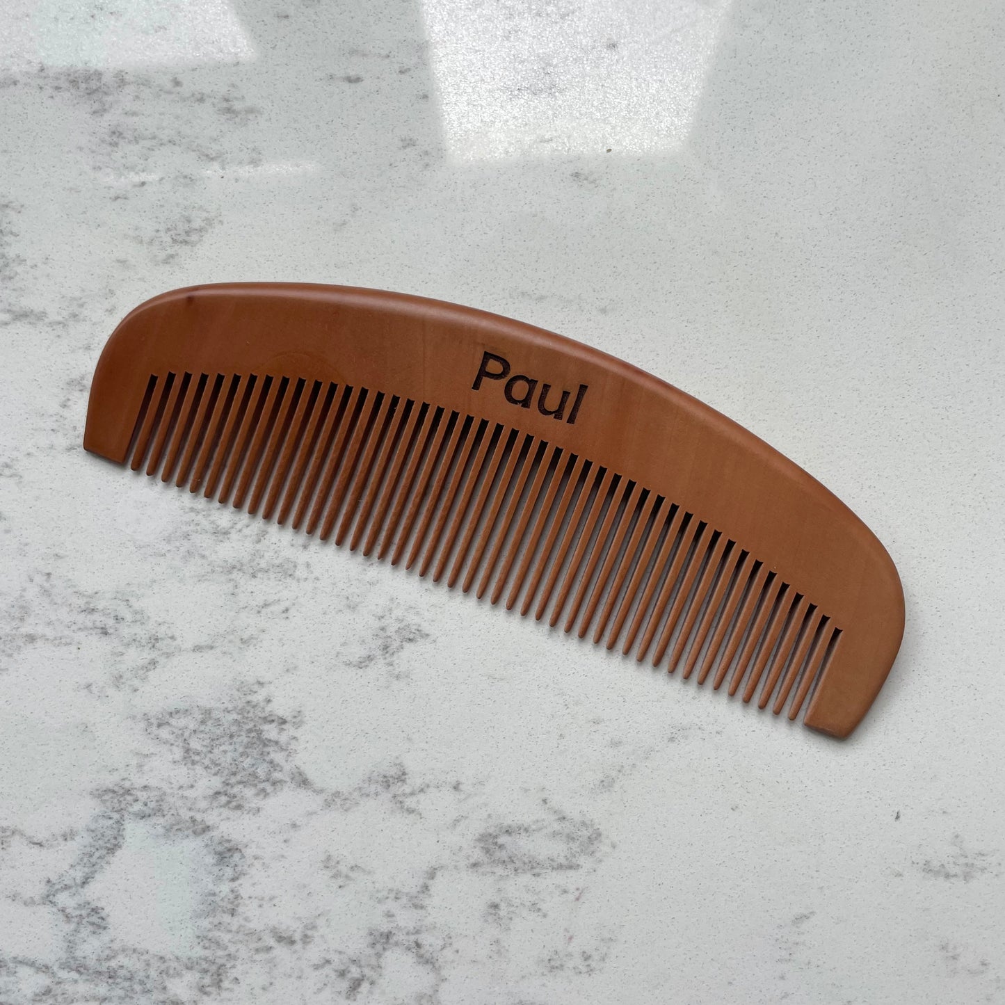 Personalised Engraved Unisex Wooden Hair Comb