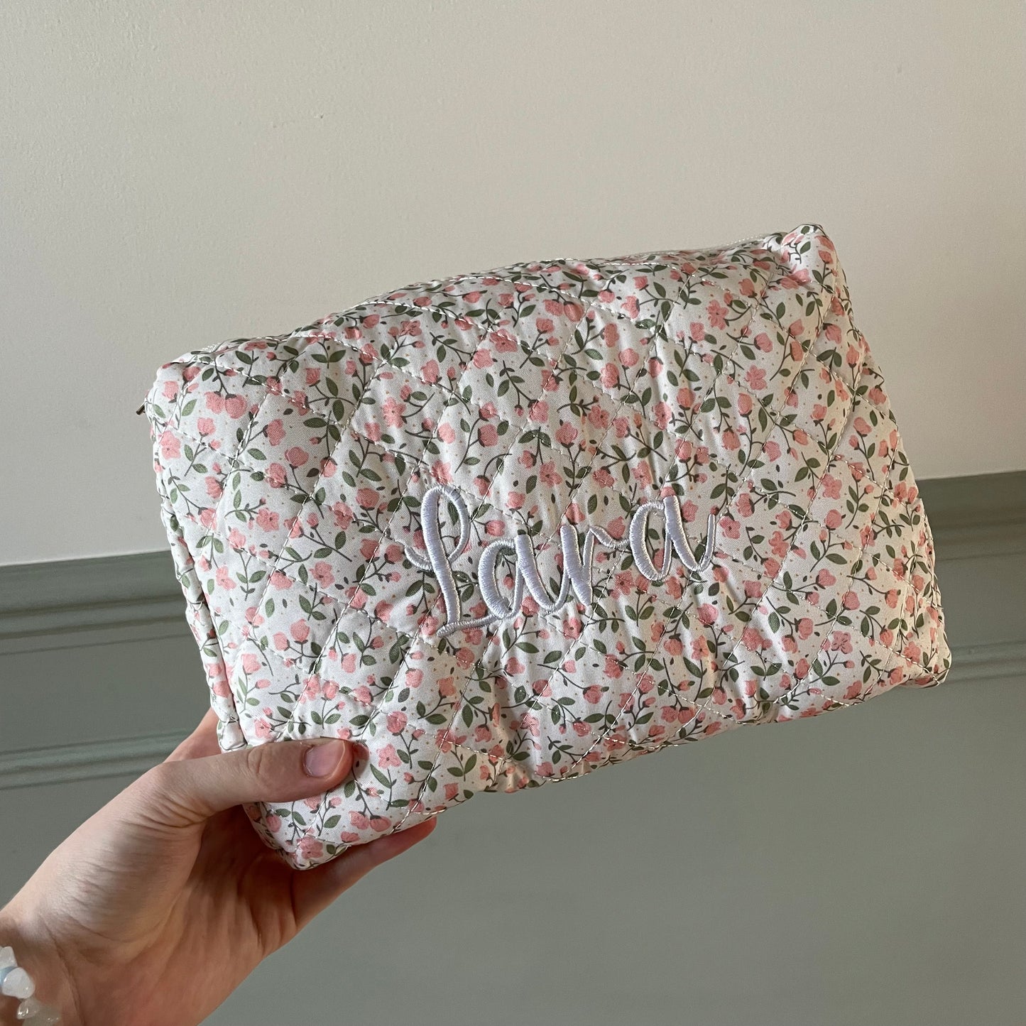 Personalised Embroidered Ditsy Cosmetic Bags