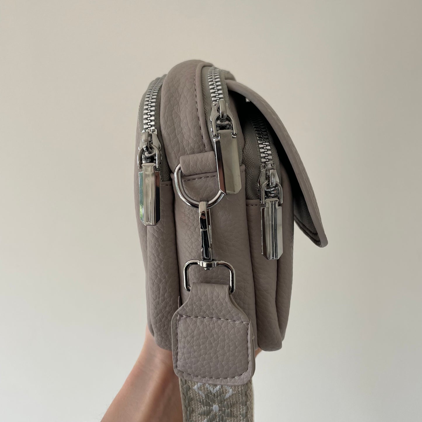 Personalised Grey Cross Body Bag
