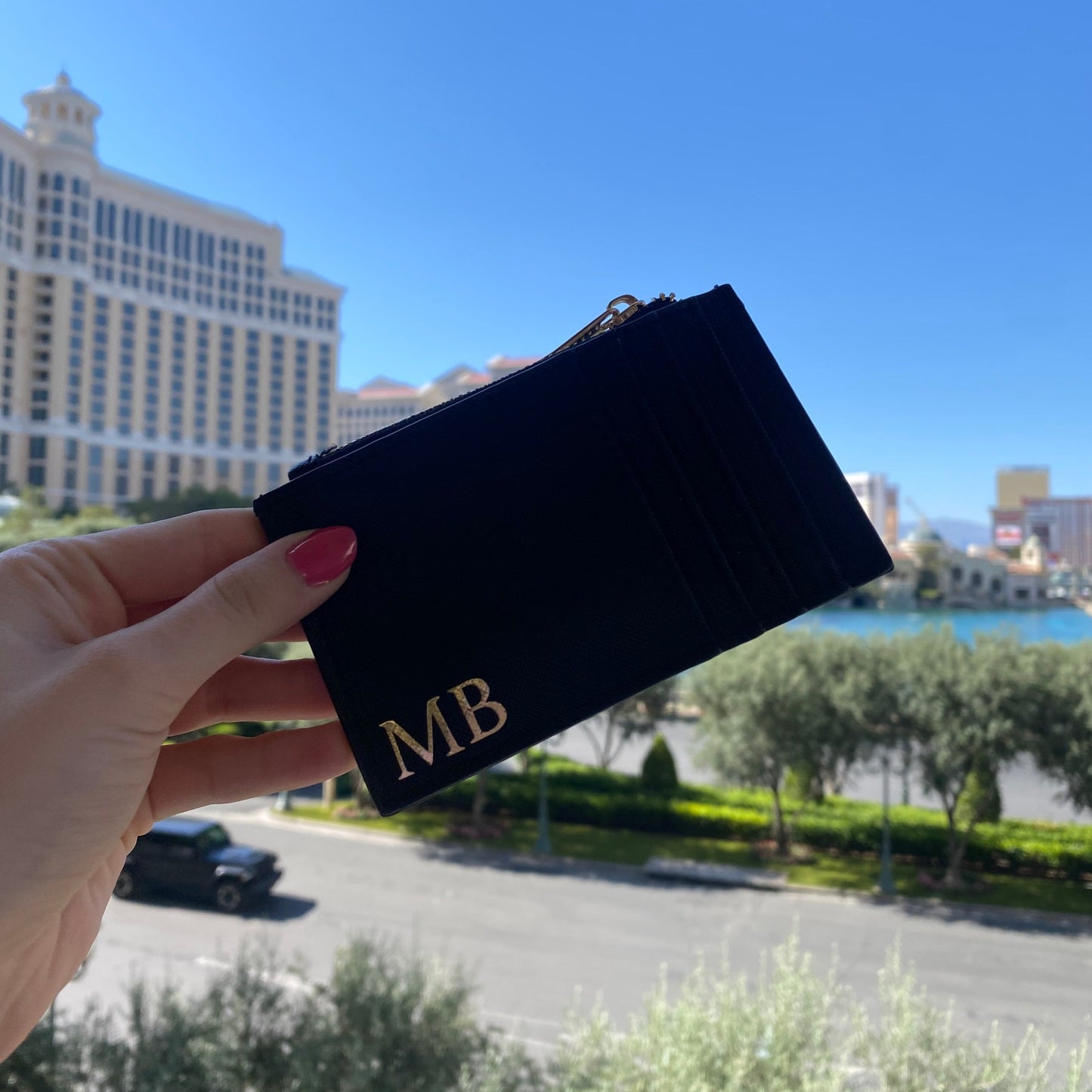 Personalised Saffiano Leather Card Holder Wallet Purse