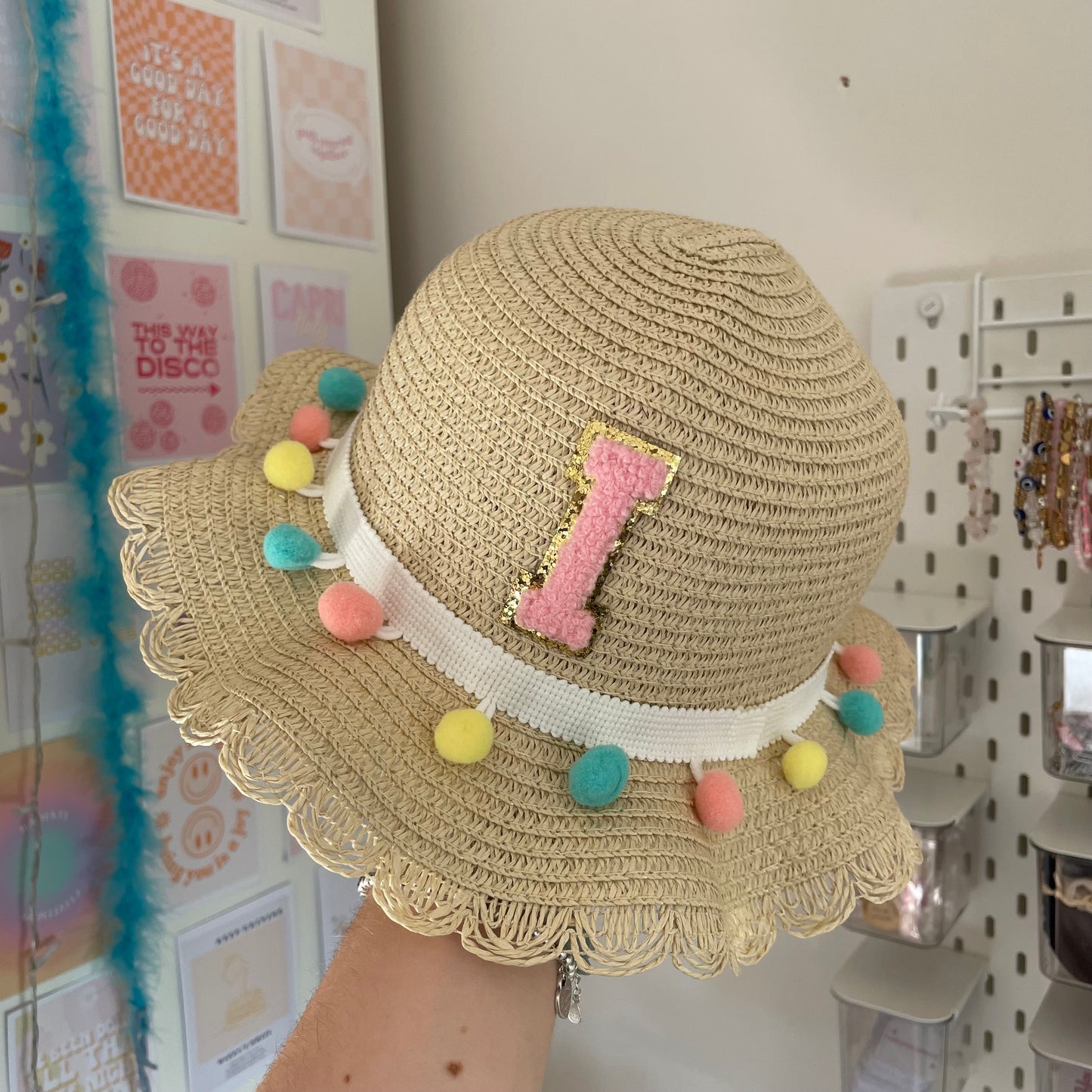 Personalised Childrens Patch 2pcs Sun hat & Bag Set