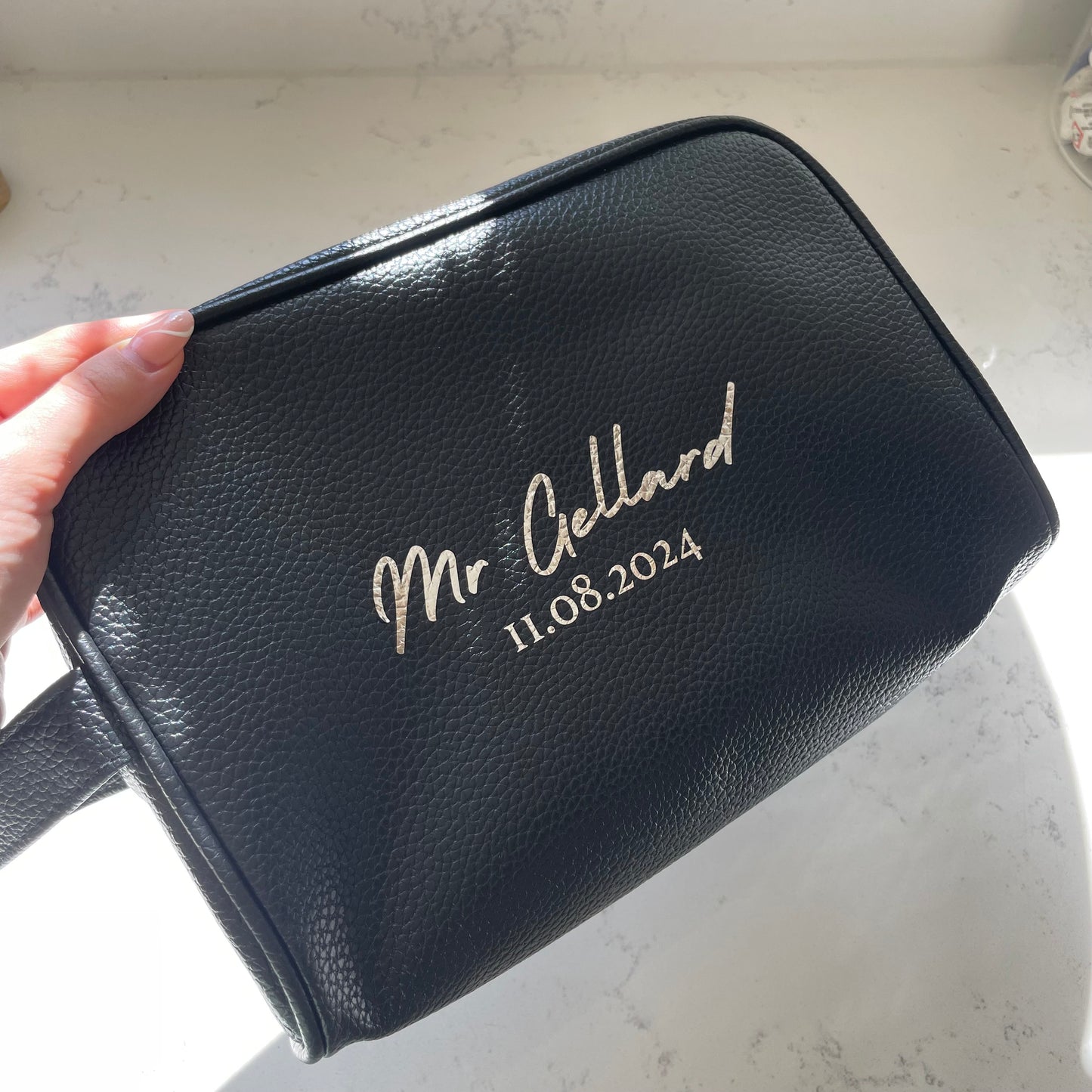 Personalised Mr Groom Wedding Toiletry Wash Bag
