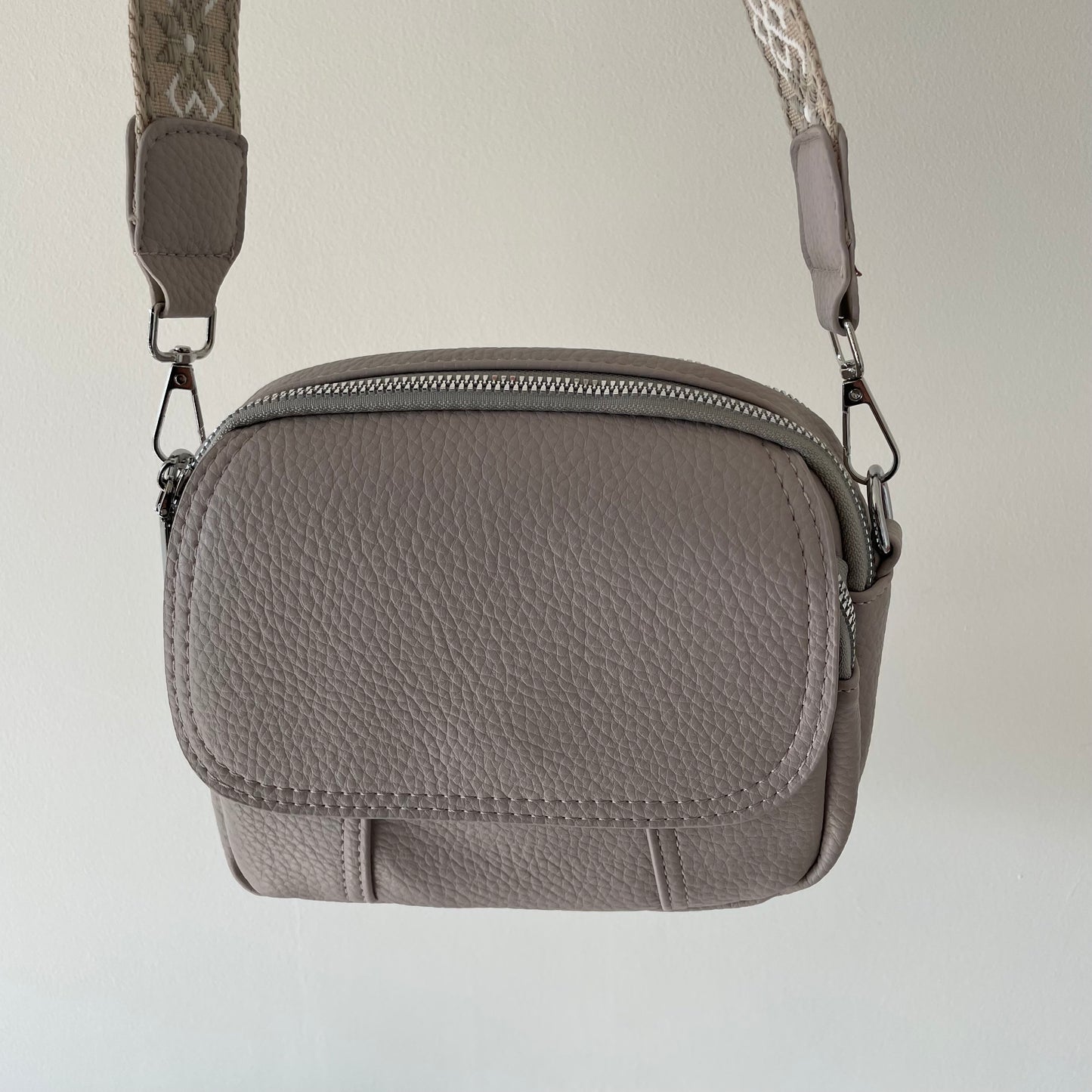 Personalised Grey Cross Body Bag
