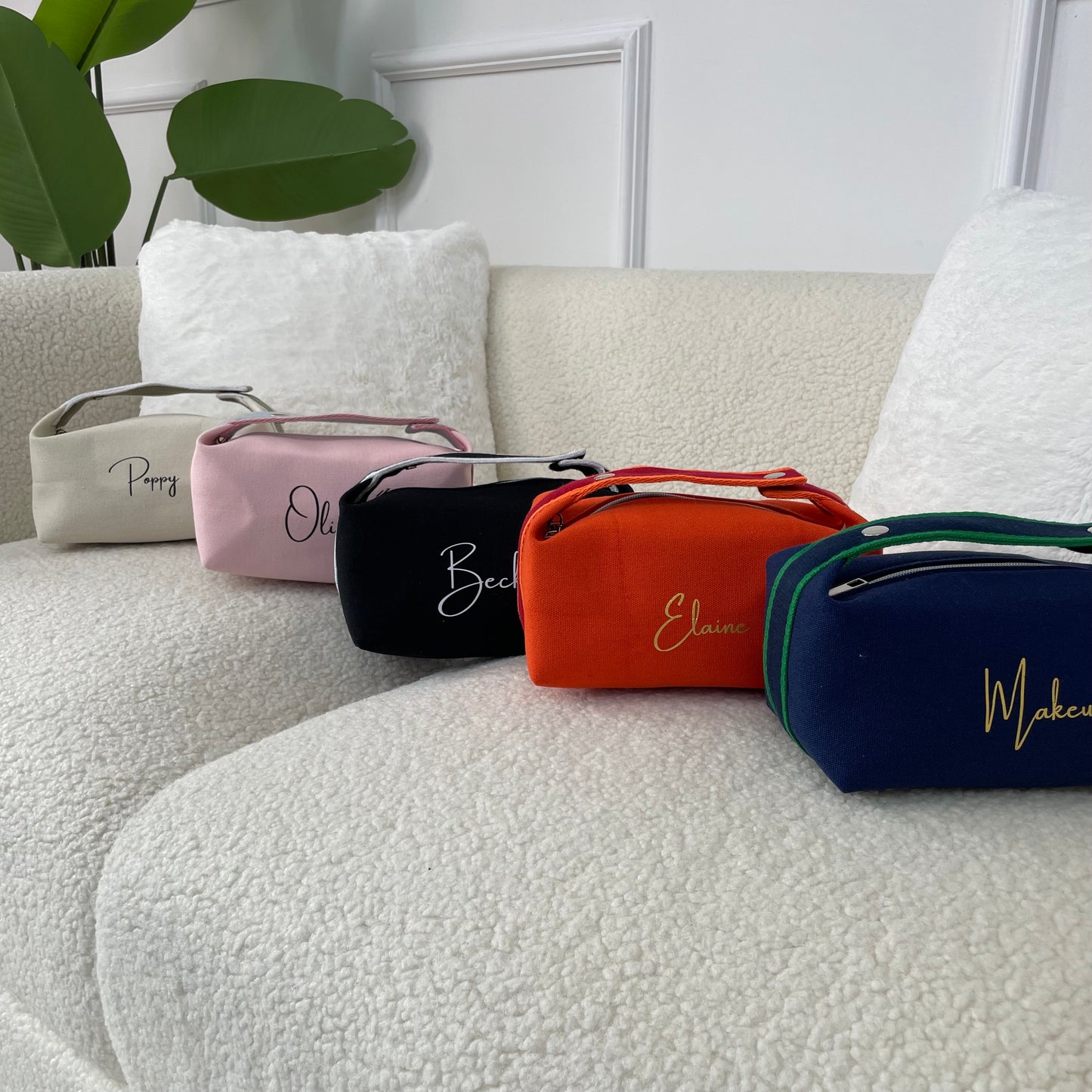 Personalised Top Handle Cosmetic Bag