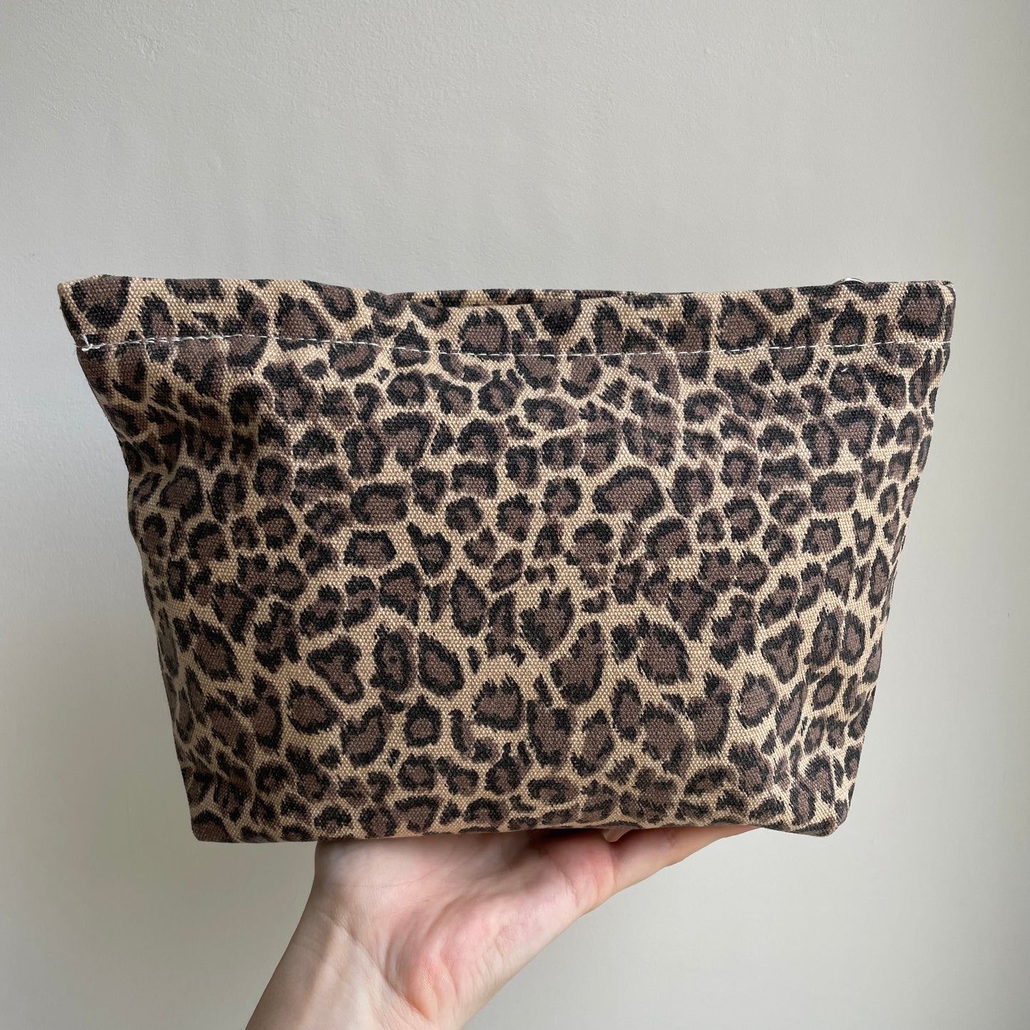 Personalised Leopard Print Makeup Clutch Bag