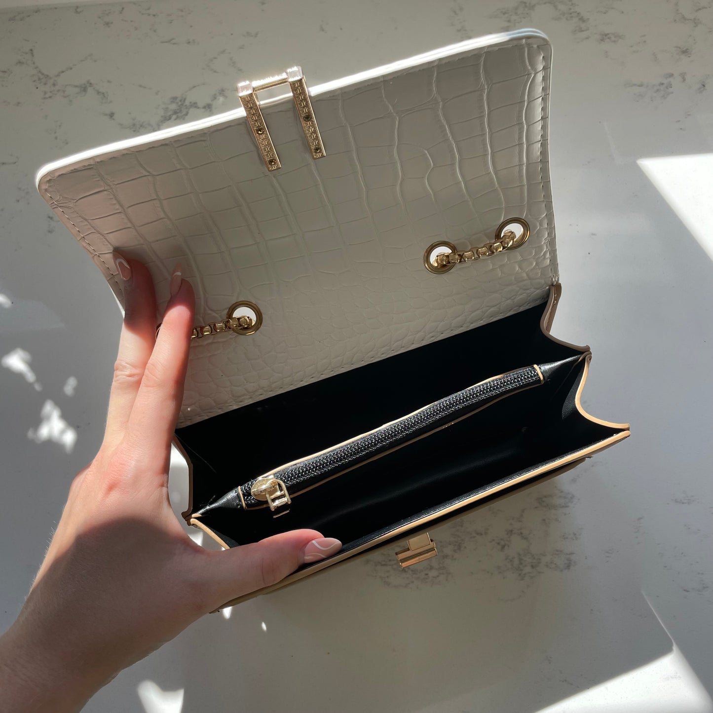 Personalised CHRISTINE Faux Leather Cross Body Shoulder Bag