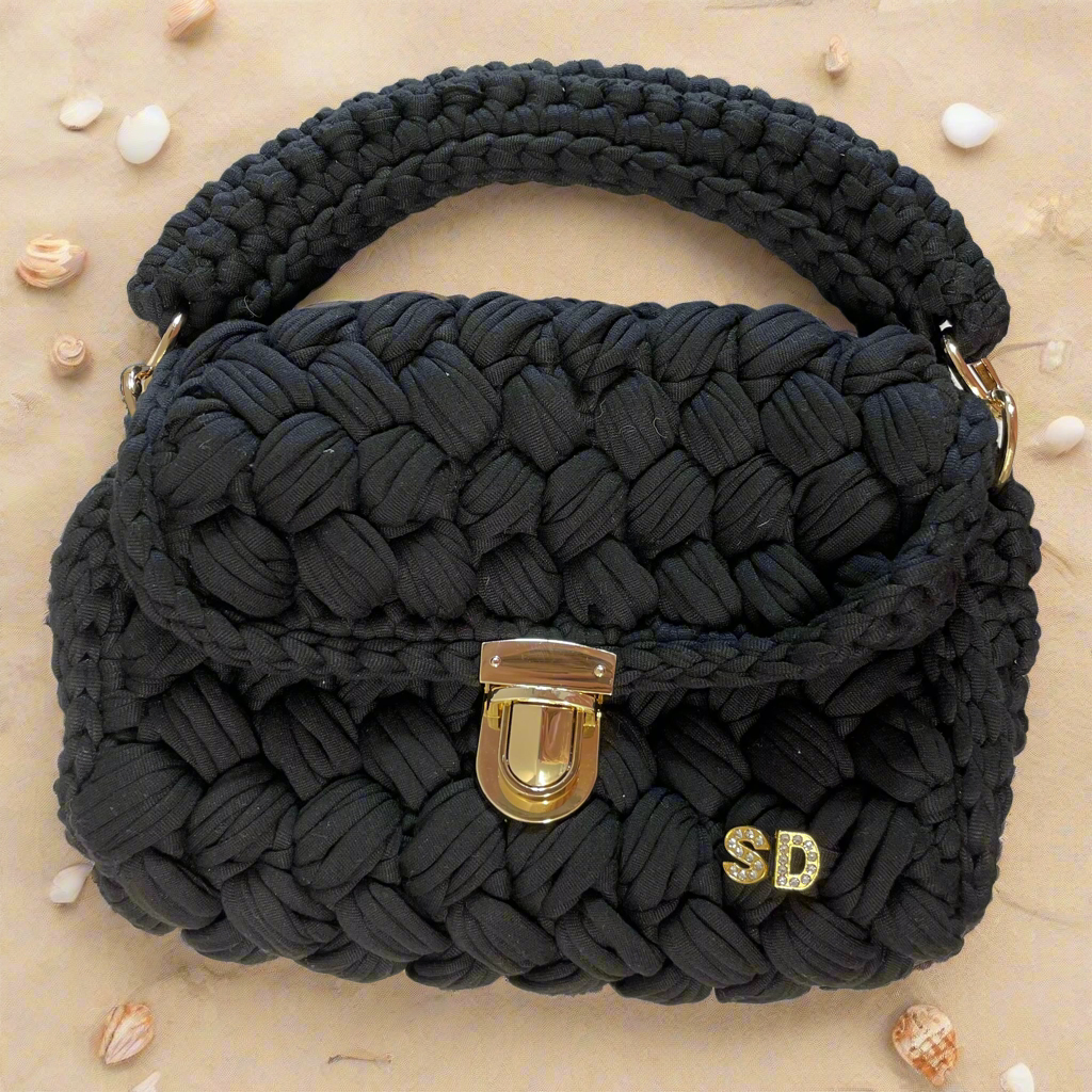 Personalised ALISHA Crotchet Woven Cross Body Bag