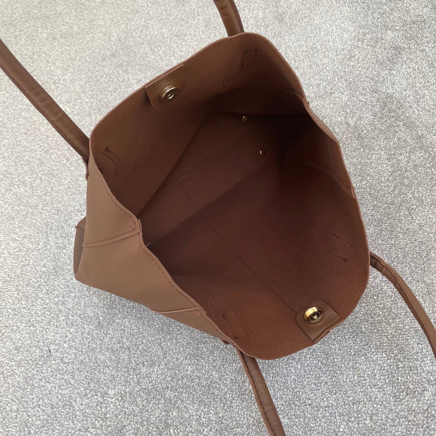 Personalised Brown Soft Faux Leather Tote Bag