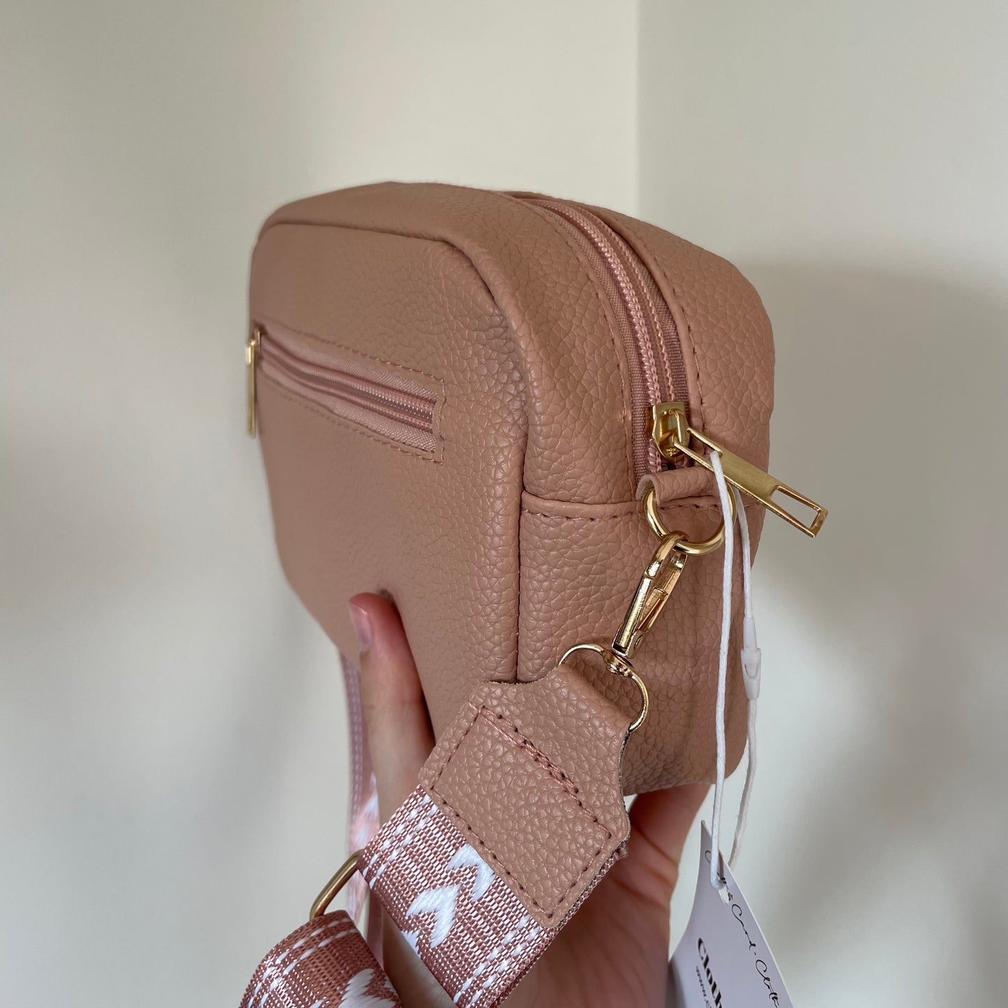 Personalised Pink Cross Body Bag & Long Purse Set