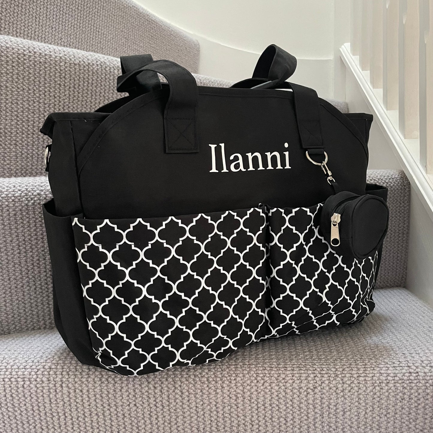 Personalised Clover Stroller Buggy Organiser Baby Bag