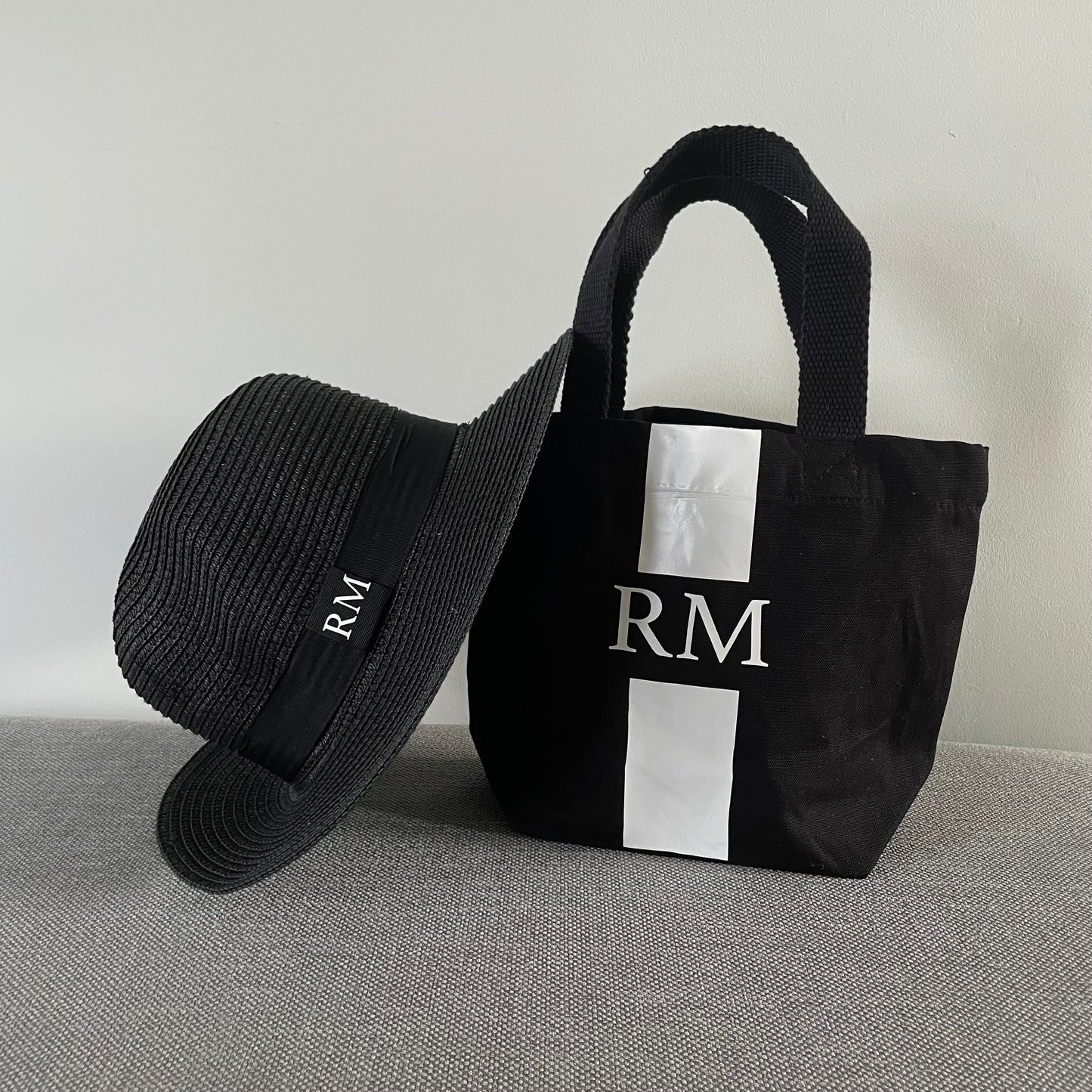 Personalised Initial Monogram Beach Summer Fedora Sun Hat Straw Hat