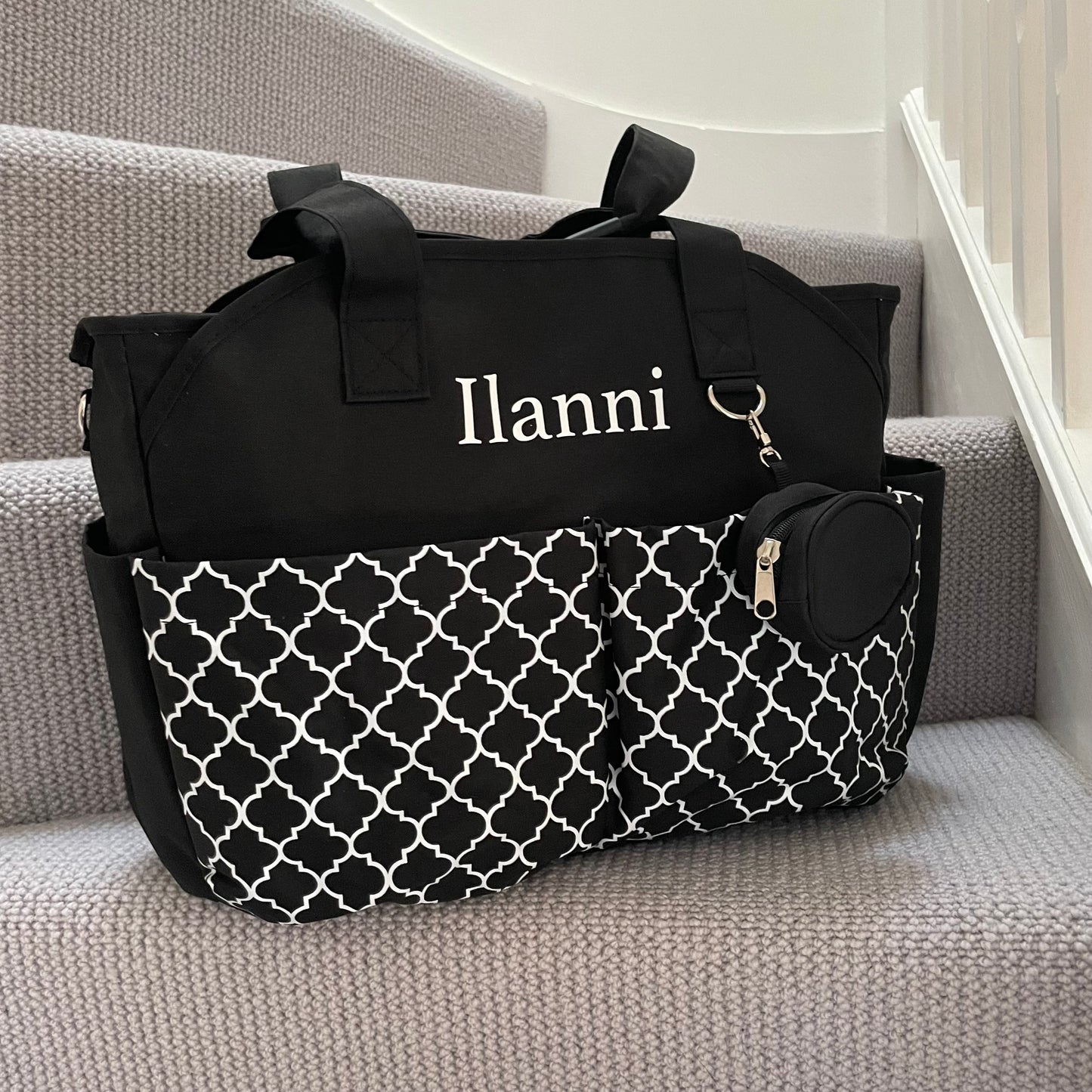 Personalised Clover Stroller Buggy Organiser Baby Bag