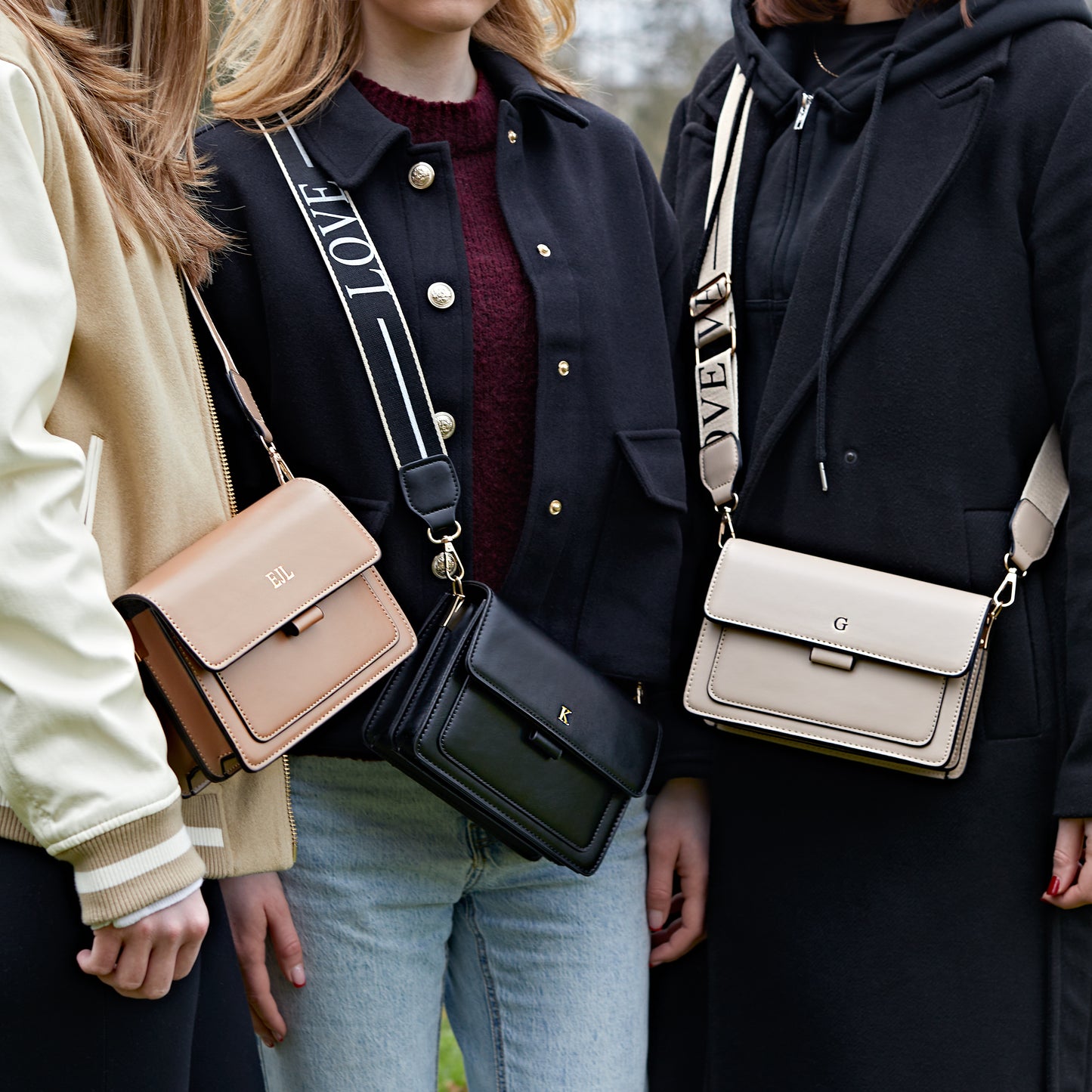 Personalised MICHELLE Embossed Faux Leather Cross Body Bag