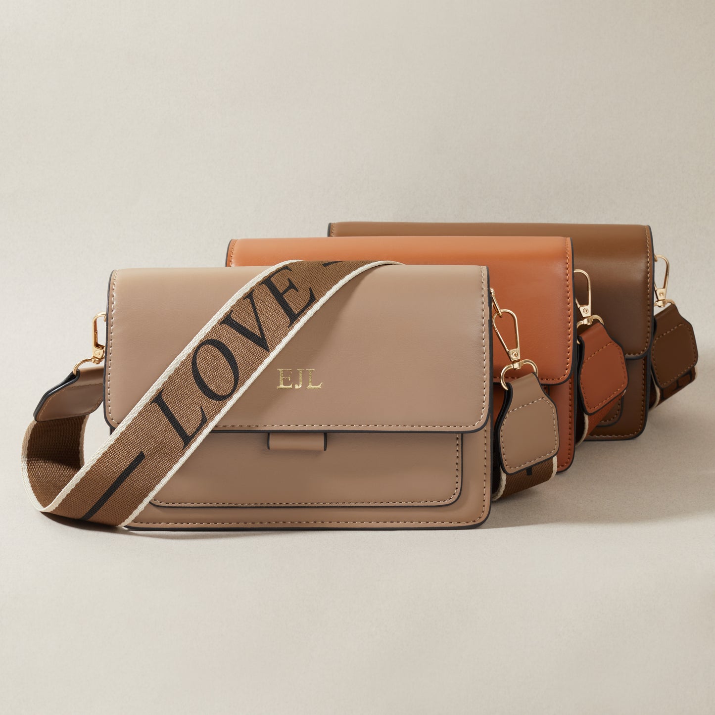 Personalised MICHELLE Embossed Faux Leather Cross Body Bag