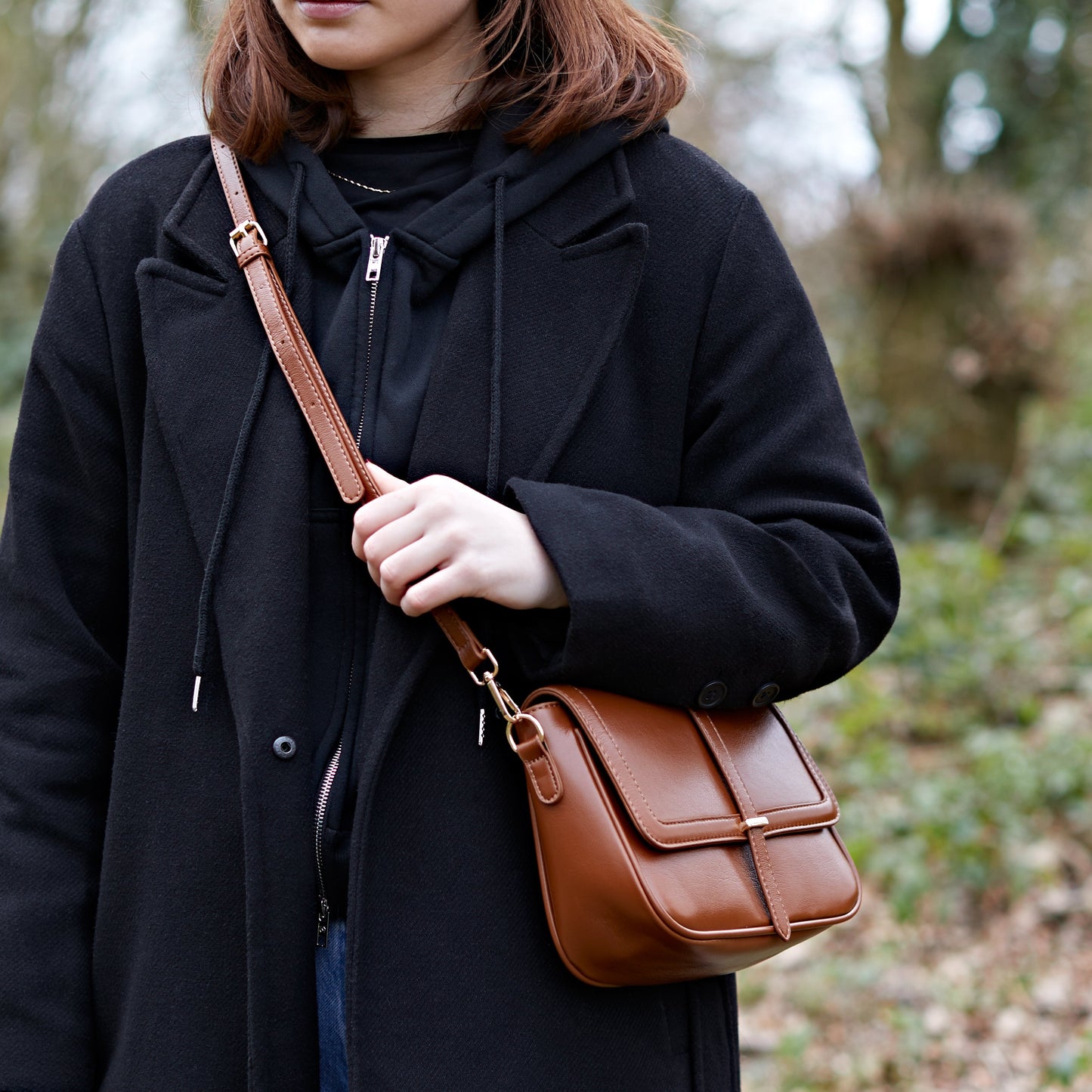 Personalised Embossed Soft Faux Leather Satchel Cross Body Bag