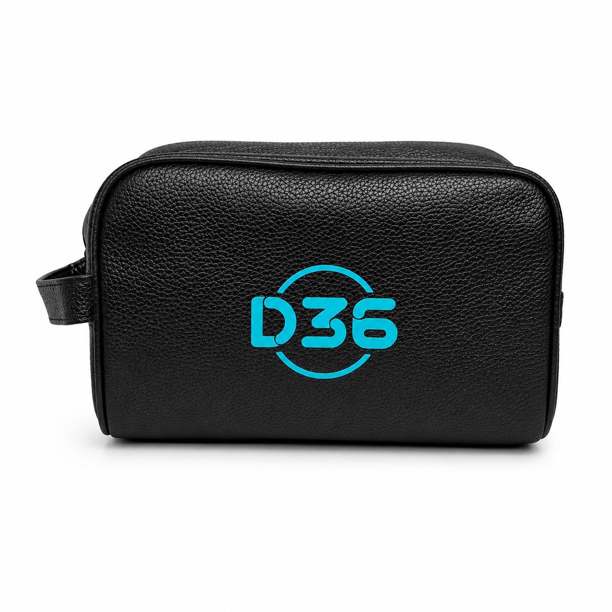 Logo Printed Faux Leather Washbag