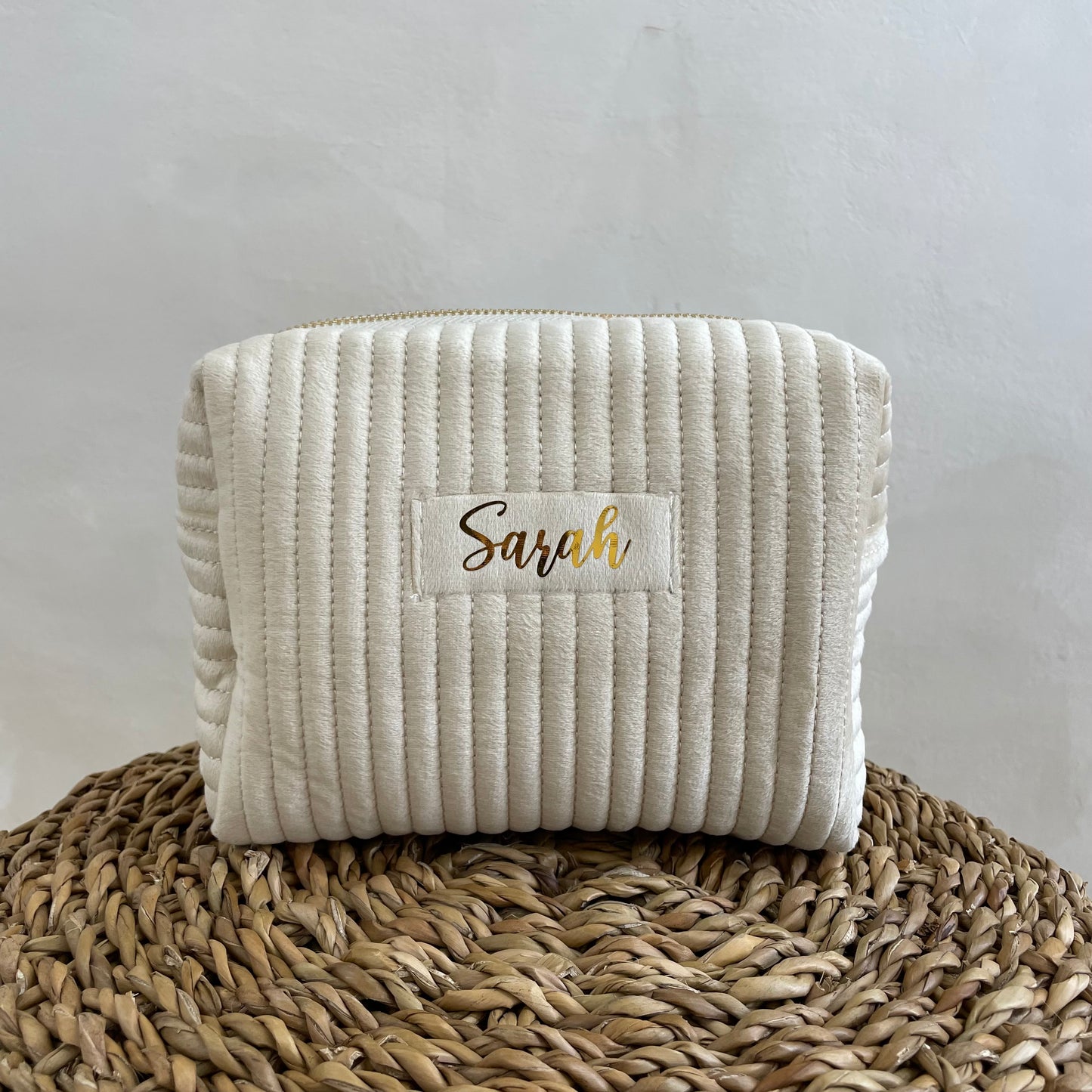 Personalised Soft Velvet Makeup Cosmetic Bag