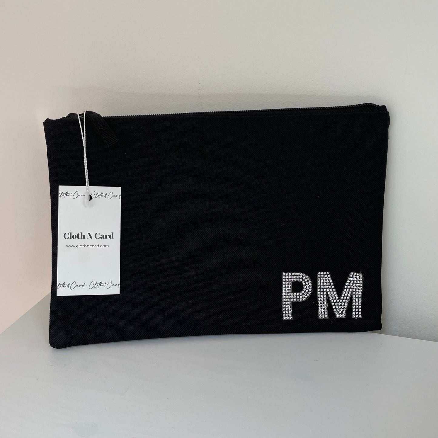 Personalised Zip Pouch Clutch Patch Toiletry Makeup Cosmetic Bag