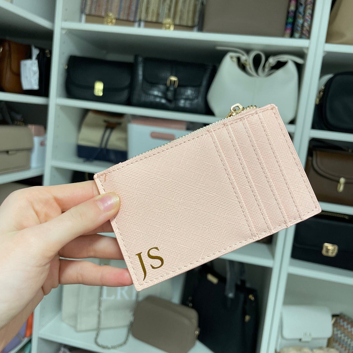 Personalised Saffiano Leather Card Holder Wallet Purse