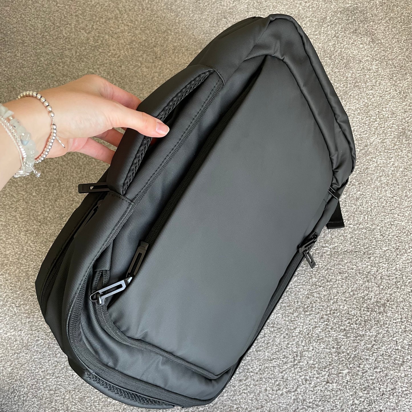 Personalised Black Unisex Backpack