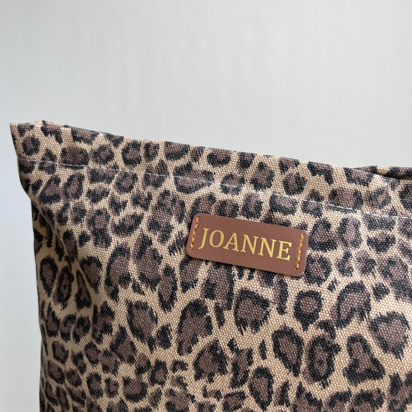 Personalised Leopard Print Makeup Clutch Bag
