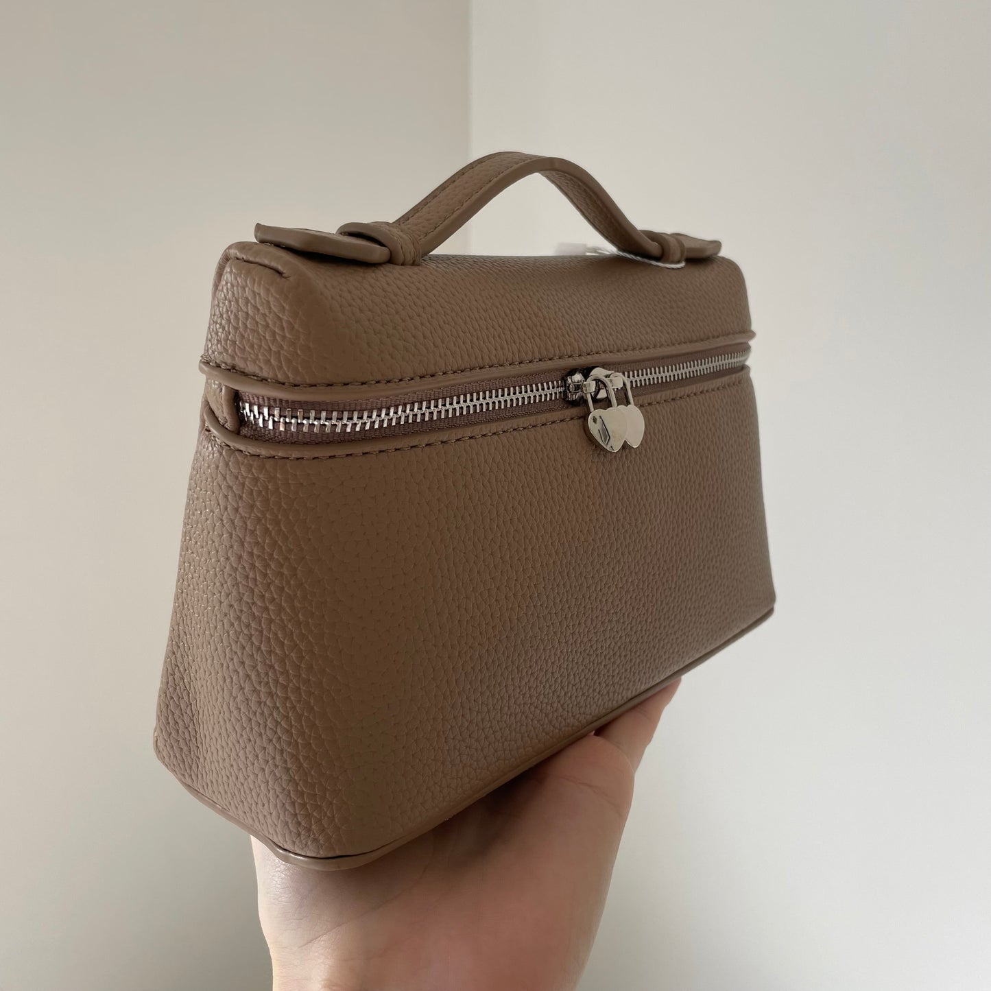 Personalised Taupe Embossed Saffiano Leather Cross Body Bag