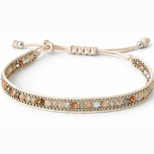 Silver beaded bracelet