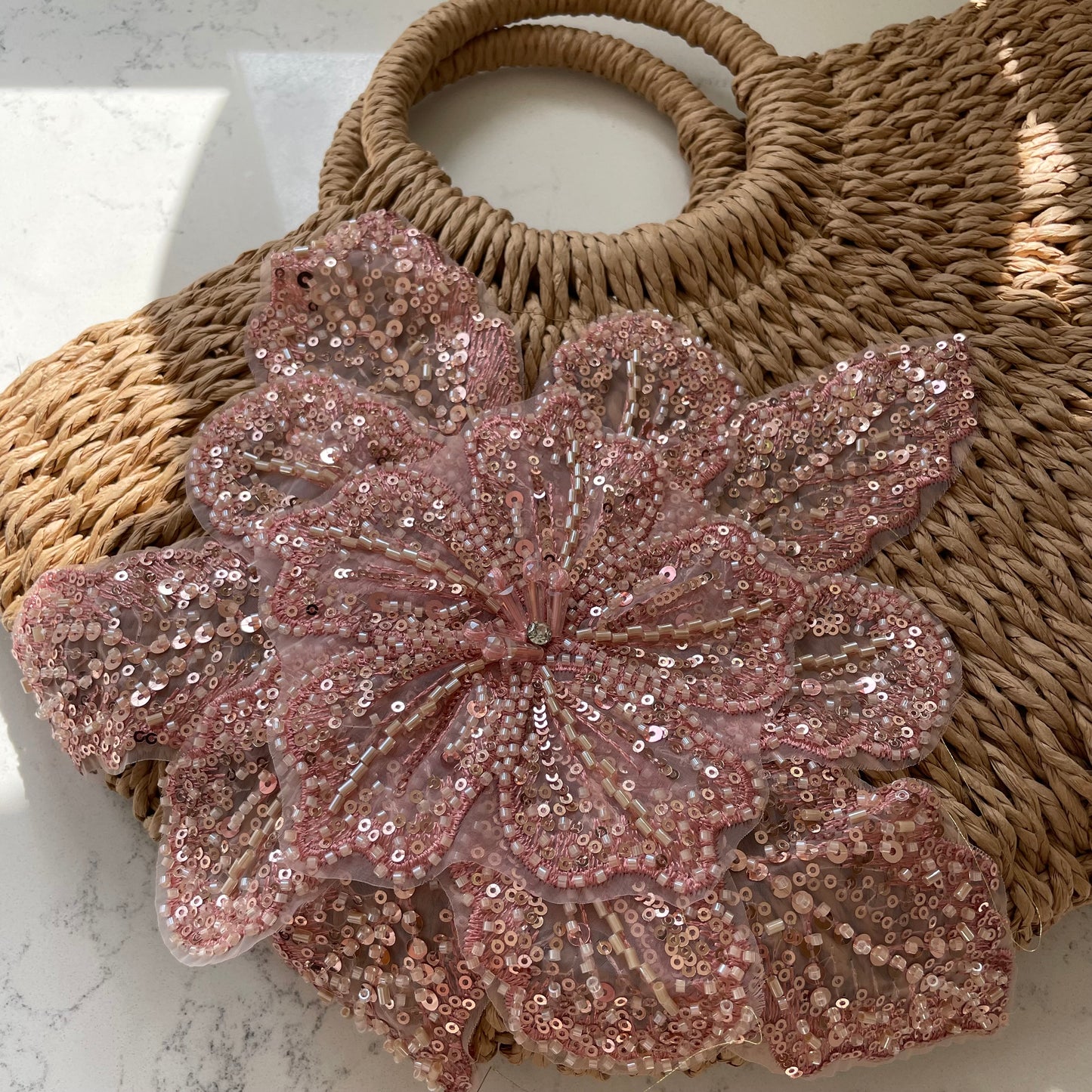 ADA Flower Straw Basket Bag