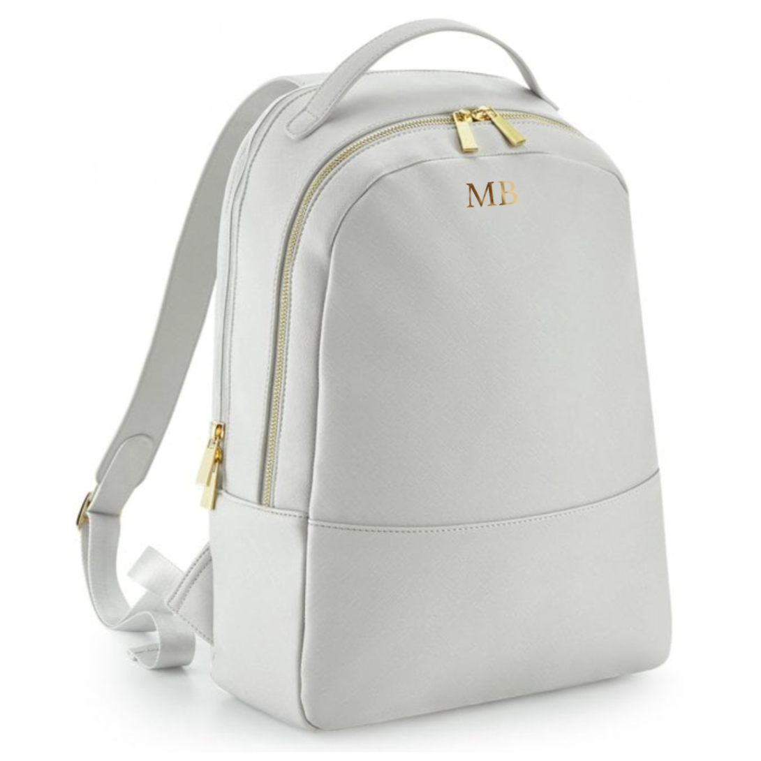 Personalised Saffiano Leather Backpack Bag
