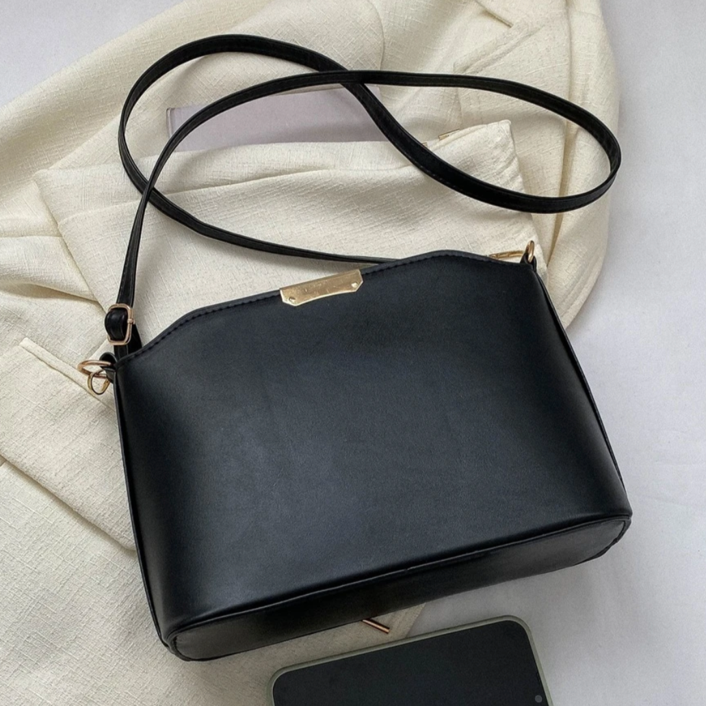 Personalised Gold Bar Faux Leather Cross Body Bag