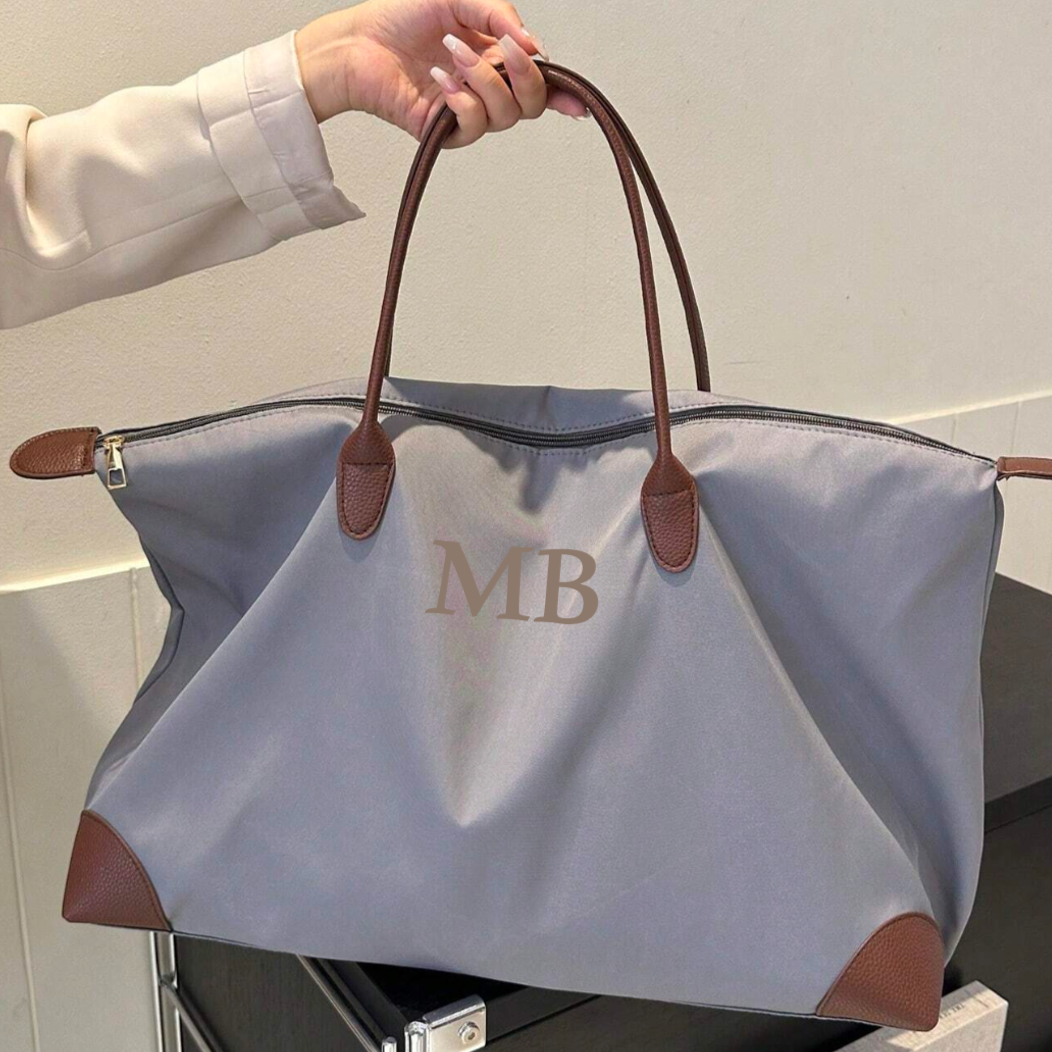 Personalised Large Nylon Tote Bag Weekender Travel Hospital Overnight