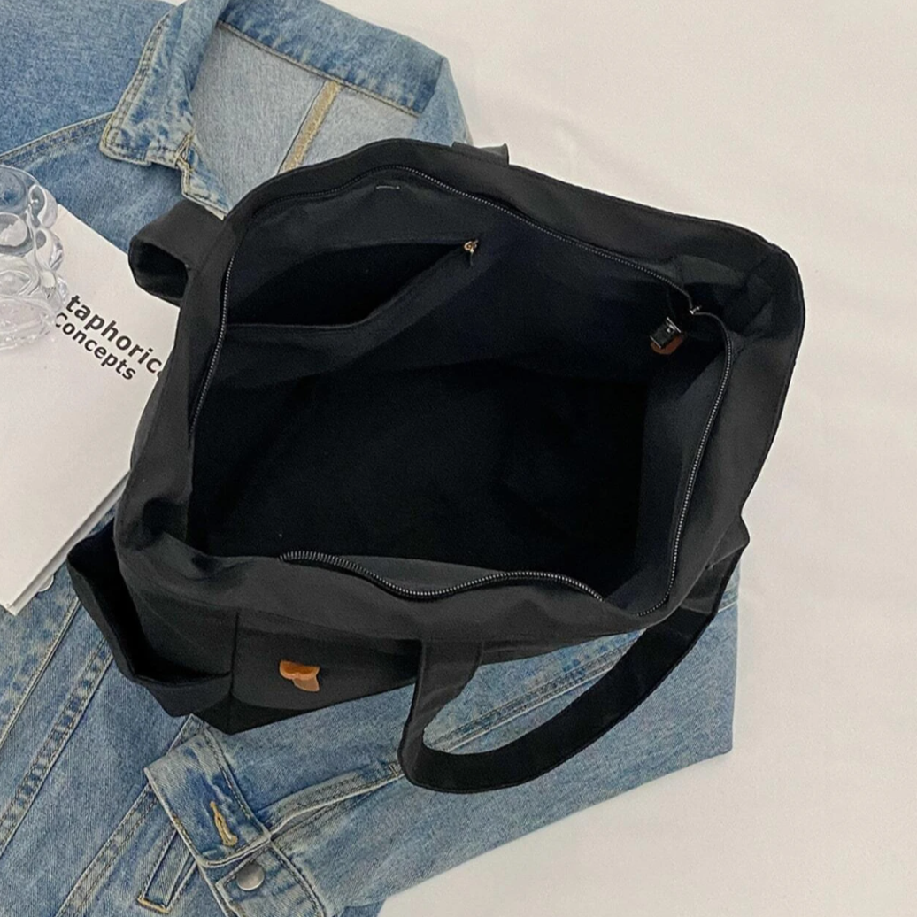 Personalised Black Brown Tag Tote Bag