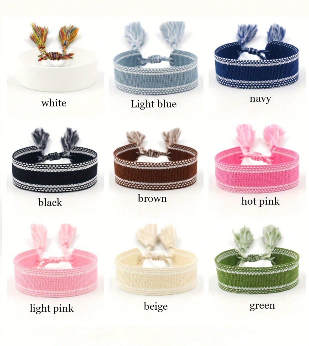 Personalised Woven Tassel Bracelet