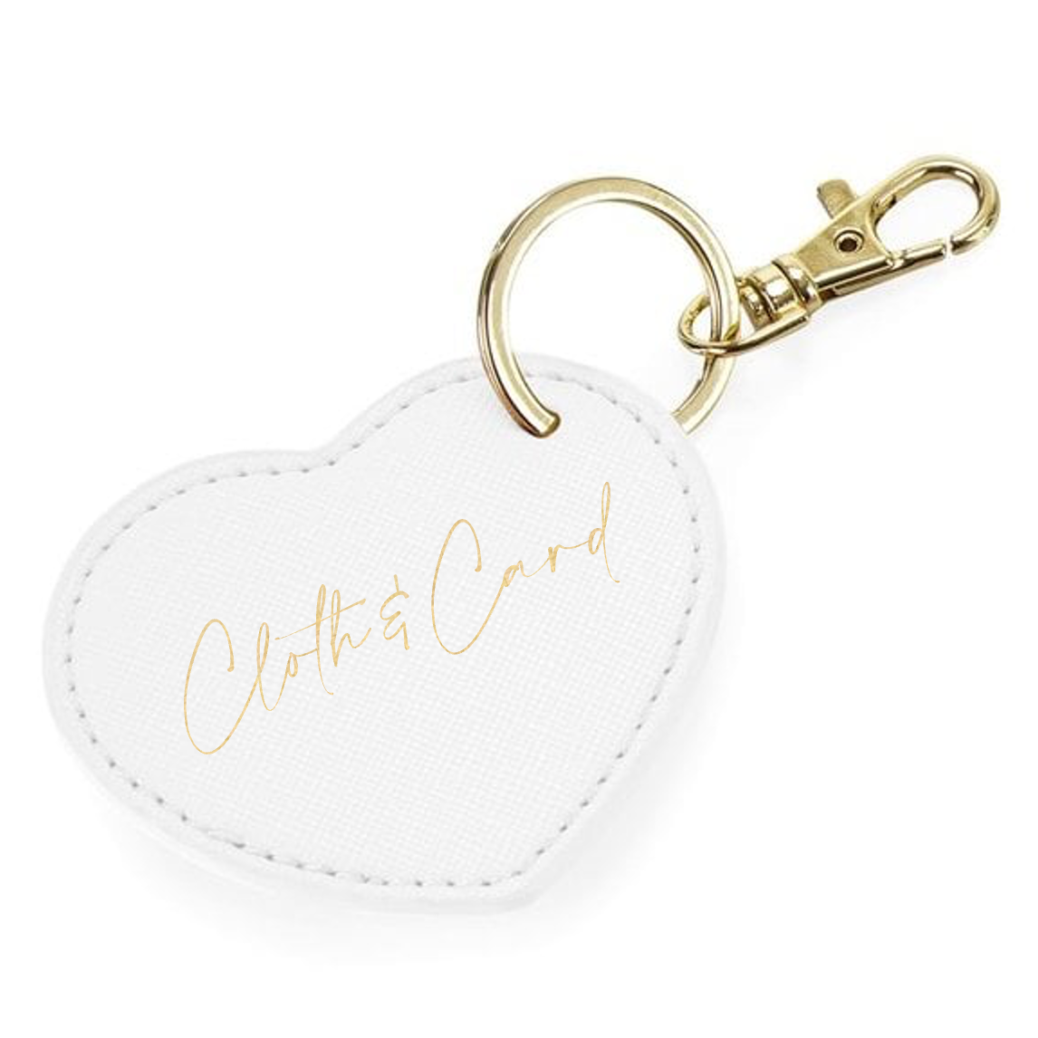 Logo Printed Heart Keychain