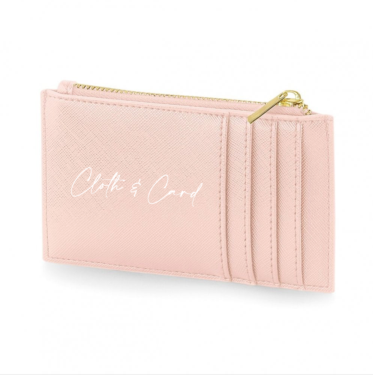 Logo printed saffiano slimline wallet