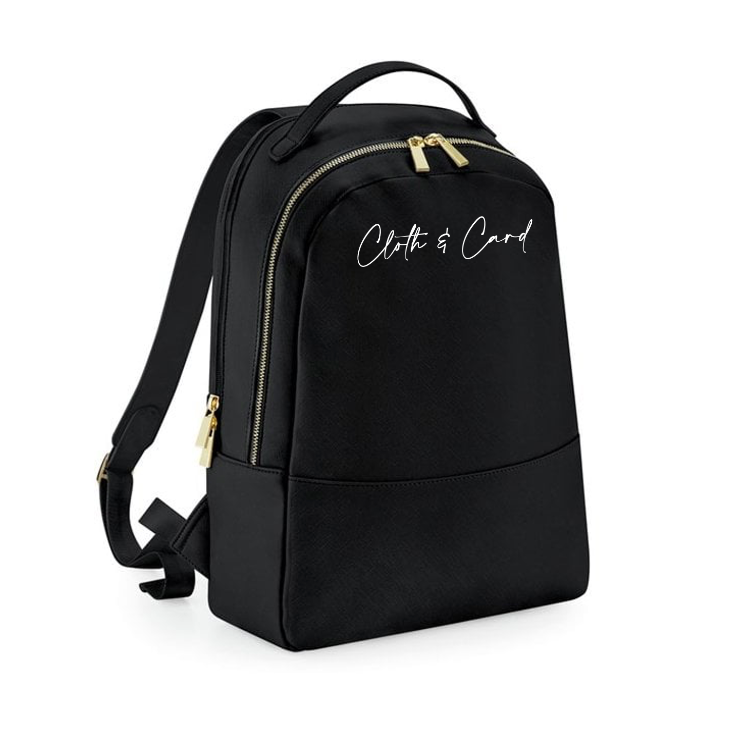 Logo printed saffiano backpack