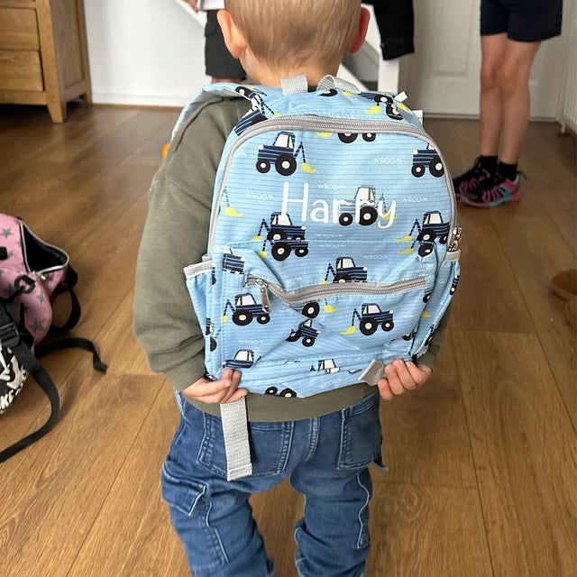 Personalised Childrens Boys Backpack Rucksack Lunchbag