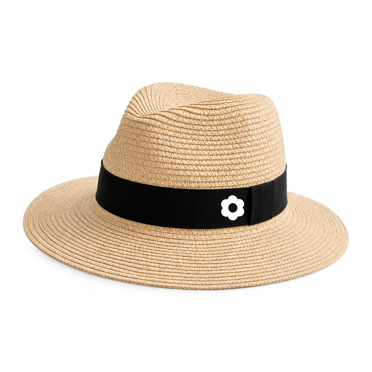 Logo printed fedora sunhat