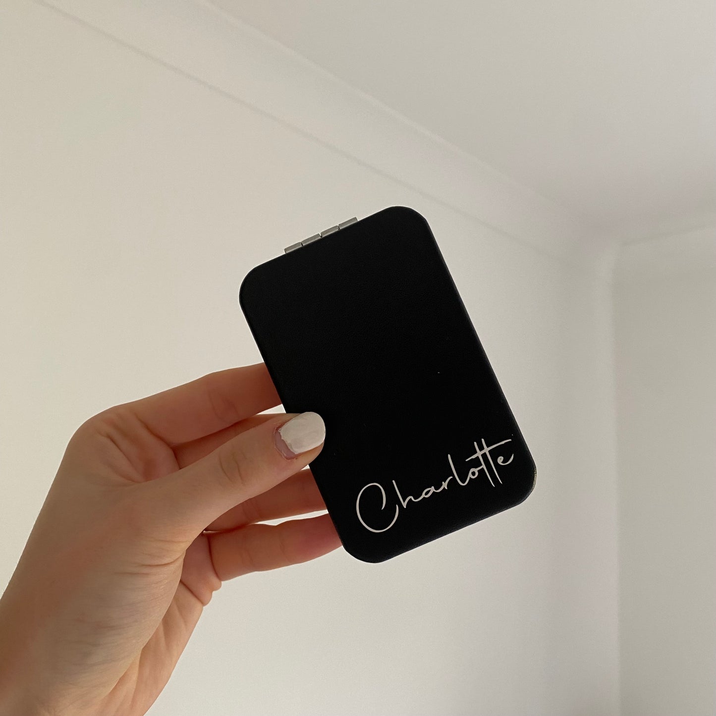 Personalised Faux Leather Pocket Mirror Pouch