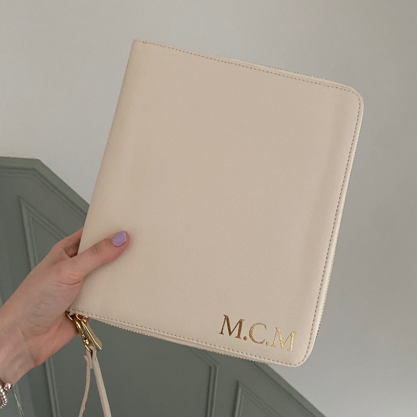 Personalised Saffiano Leather Travel Document Family Travel Organiser