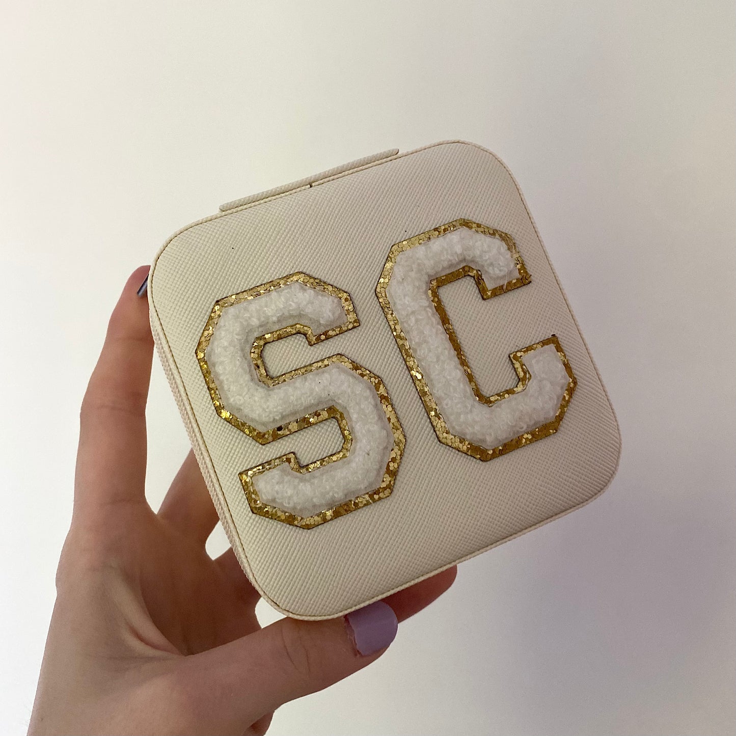 Personalised Patch Initials Jewellery Box