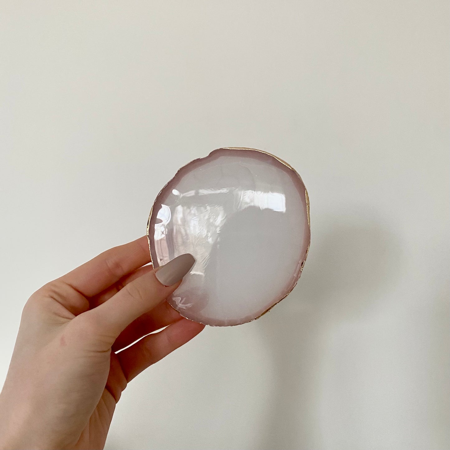 Quartz Style Gem Coasters Ring Jewellery Storage Dish Trays