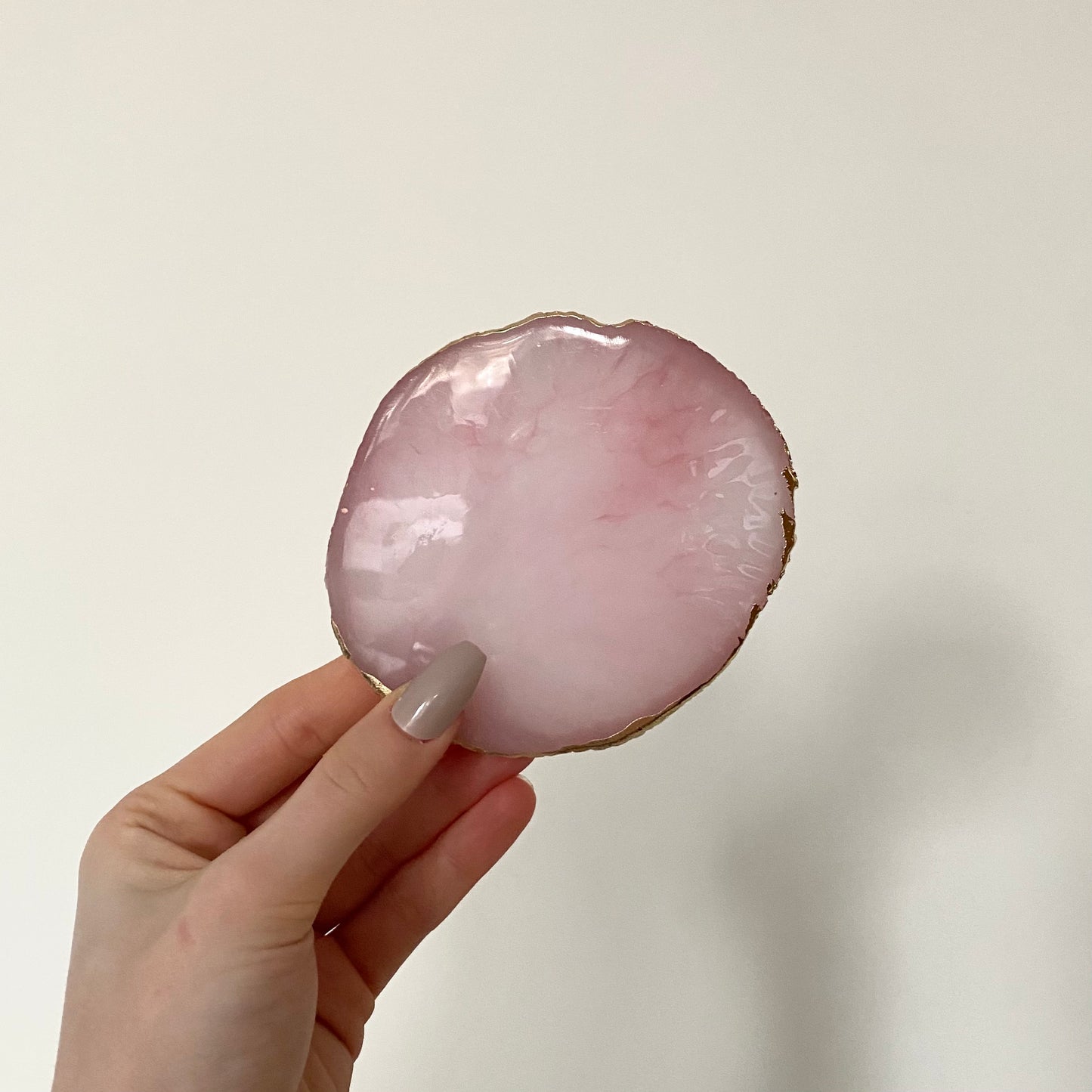 Quartz Style Gem Coasters Ring Jewellery Storage Dish Trays